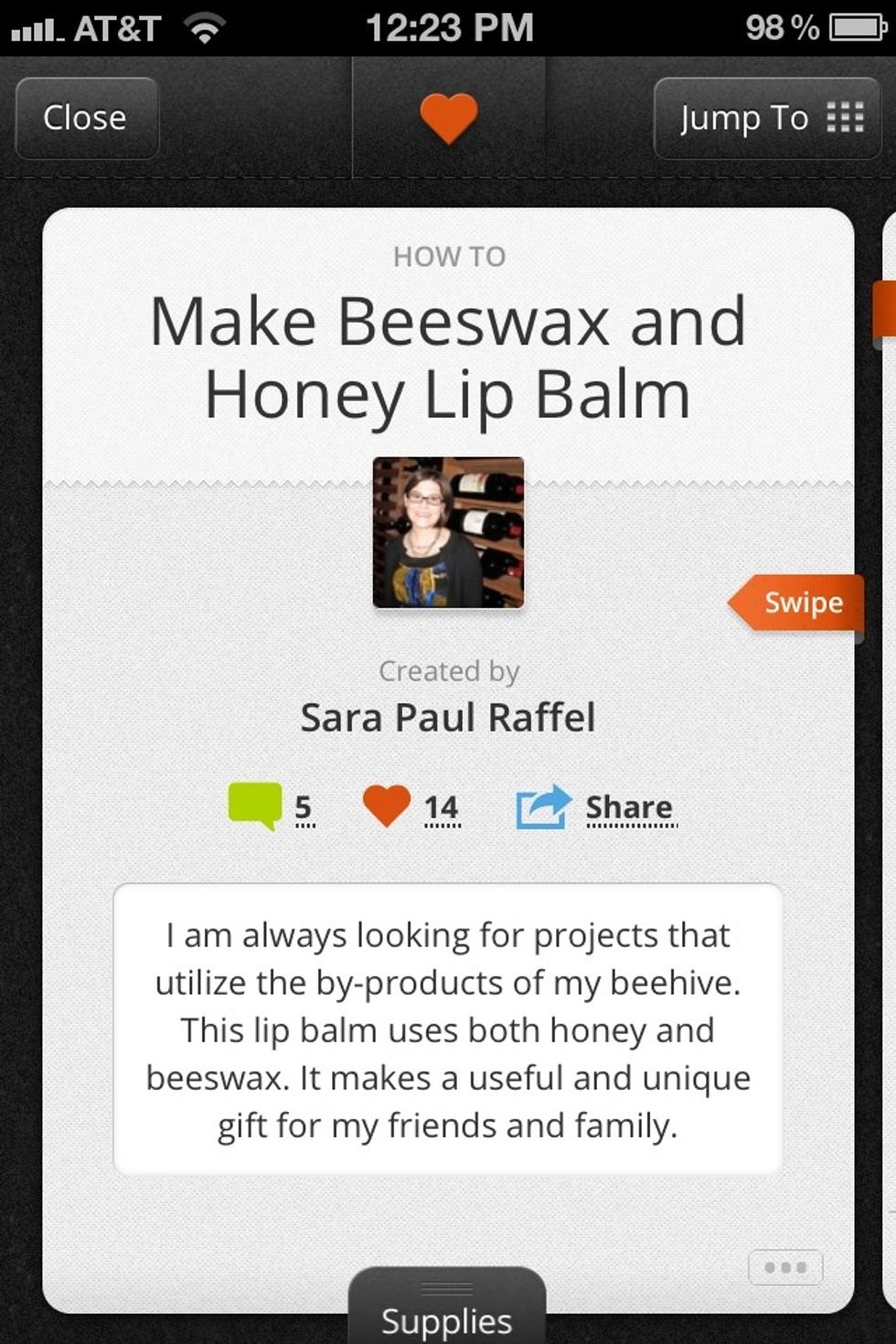 Tap a guide to check it out. Note what's on the opening page of the guide. The app feels a bit like a scrapbook, or perhaps a fancy, miniaturized Powerpoint presentation.