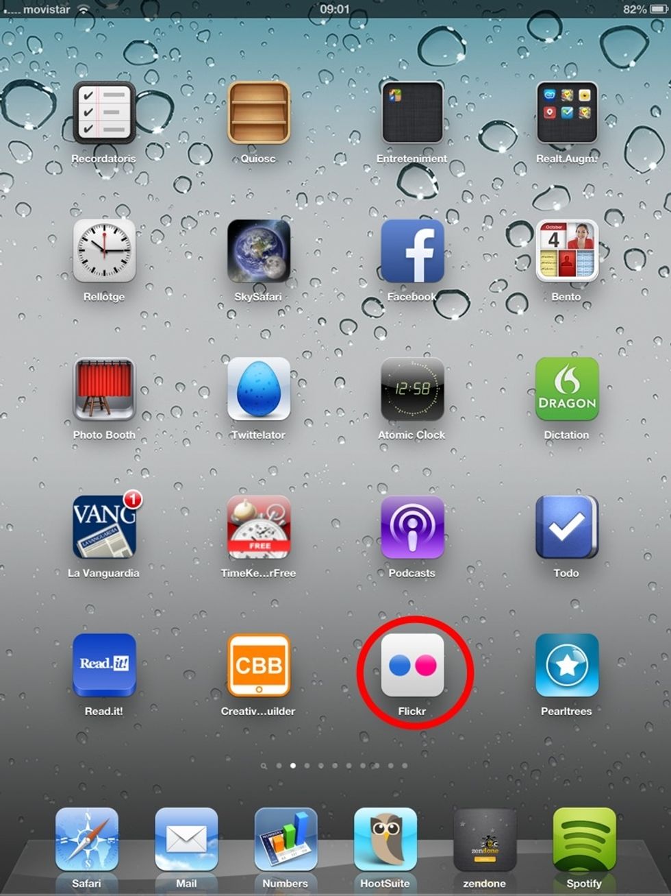 "Tap" a l'app de Flickr