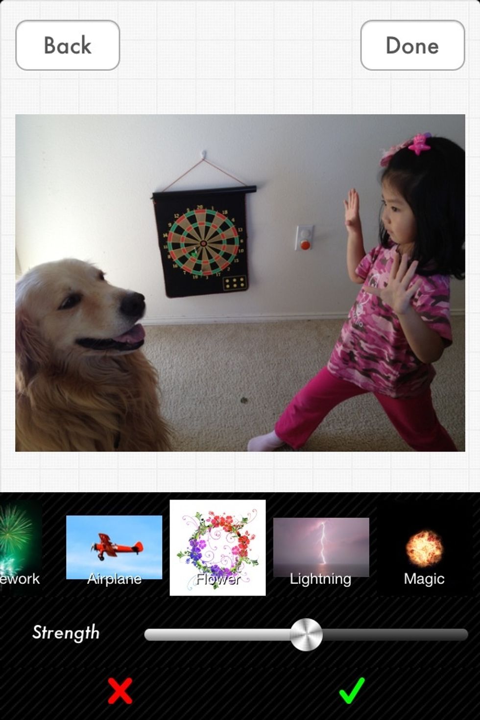 Tap 'add effect' and scroll to find the 'magic' pack.