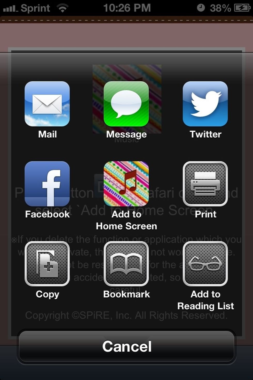 Tap add to home screen