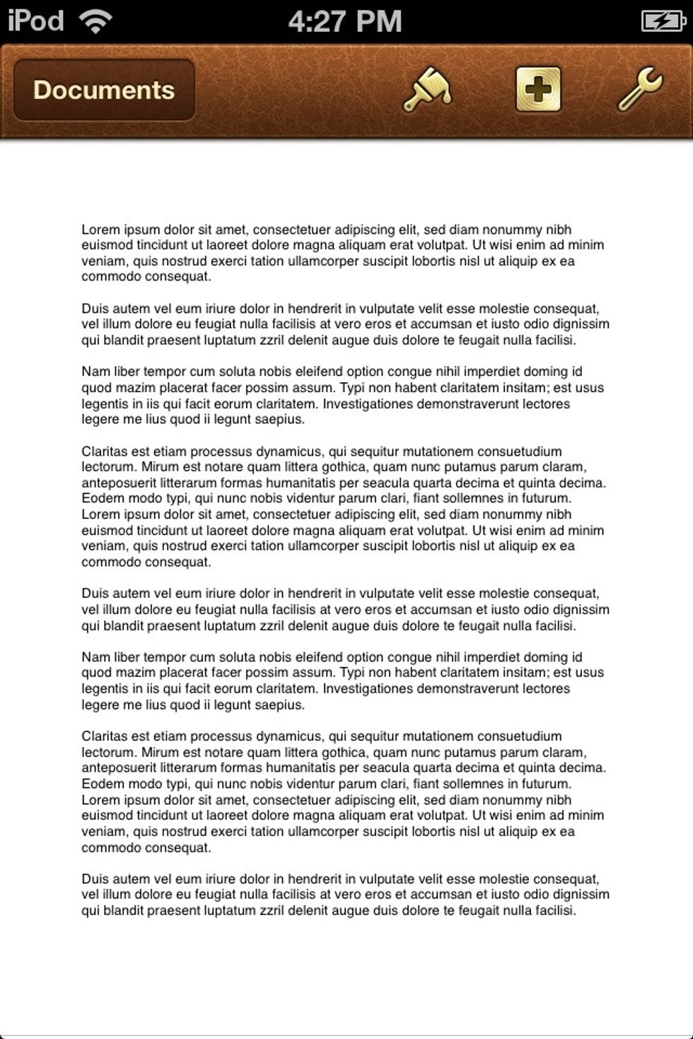 Tap and hold somewhere in the text until a menu comes up.