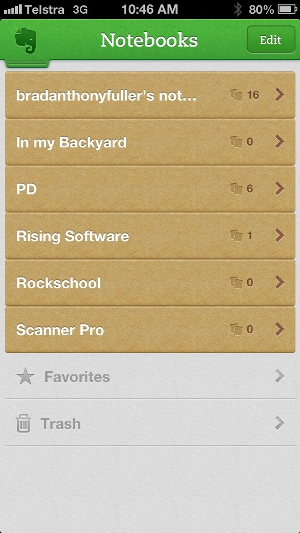 Tap "Edit" in the top right of the screen.