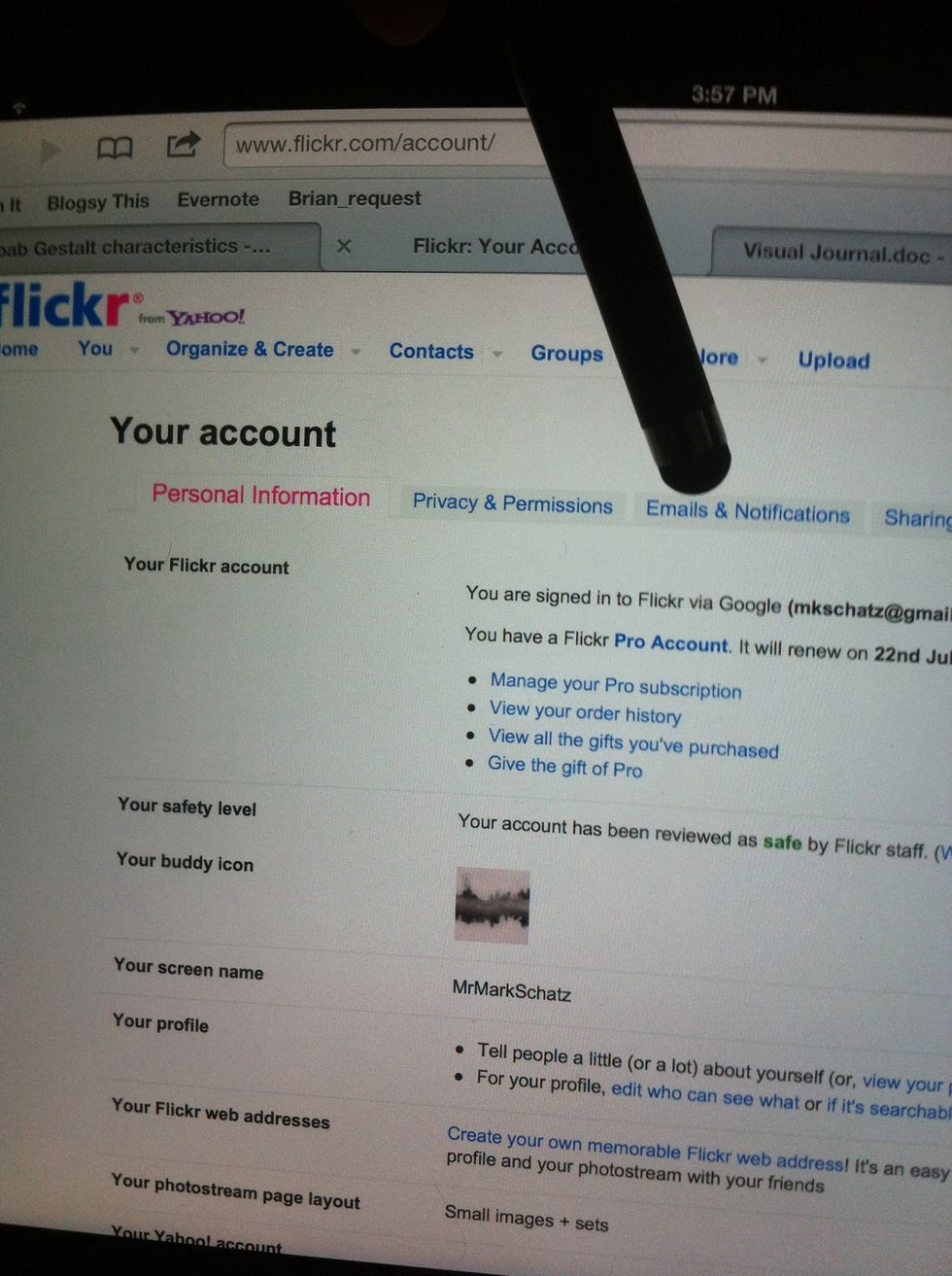 Tap "Emails and Notifications".