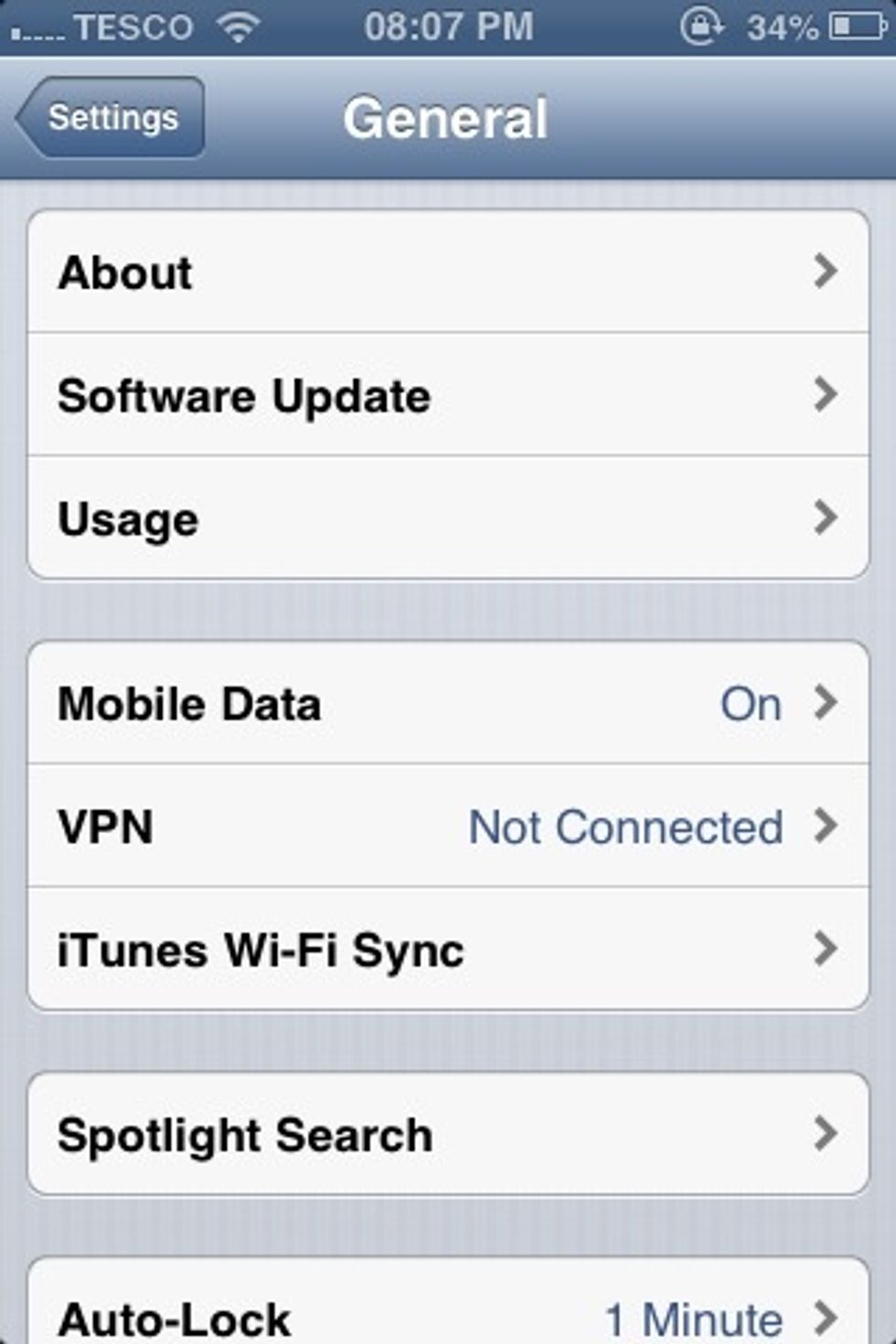 Tap 'General'