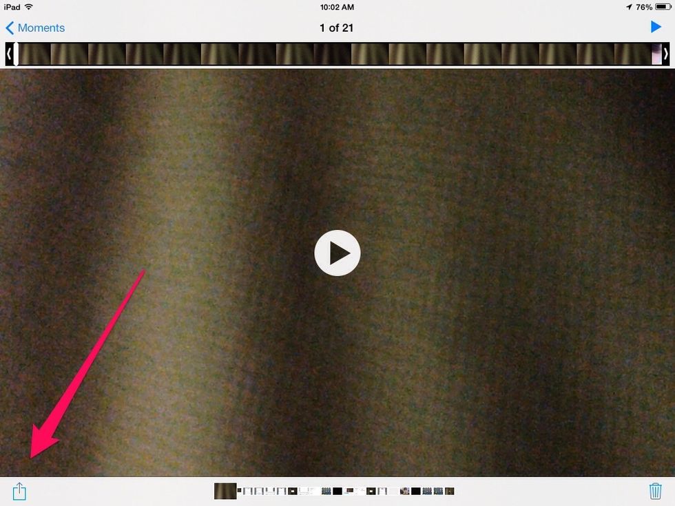 Tap in left hand corner for options.