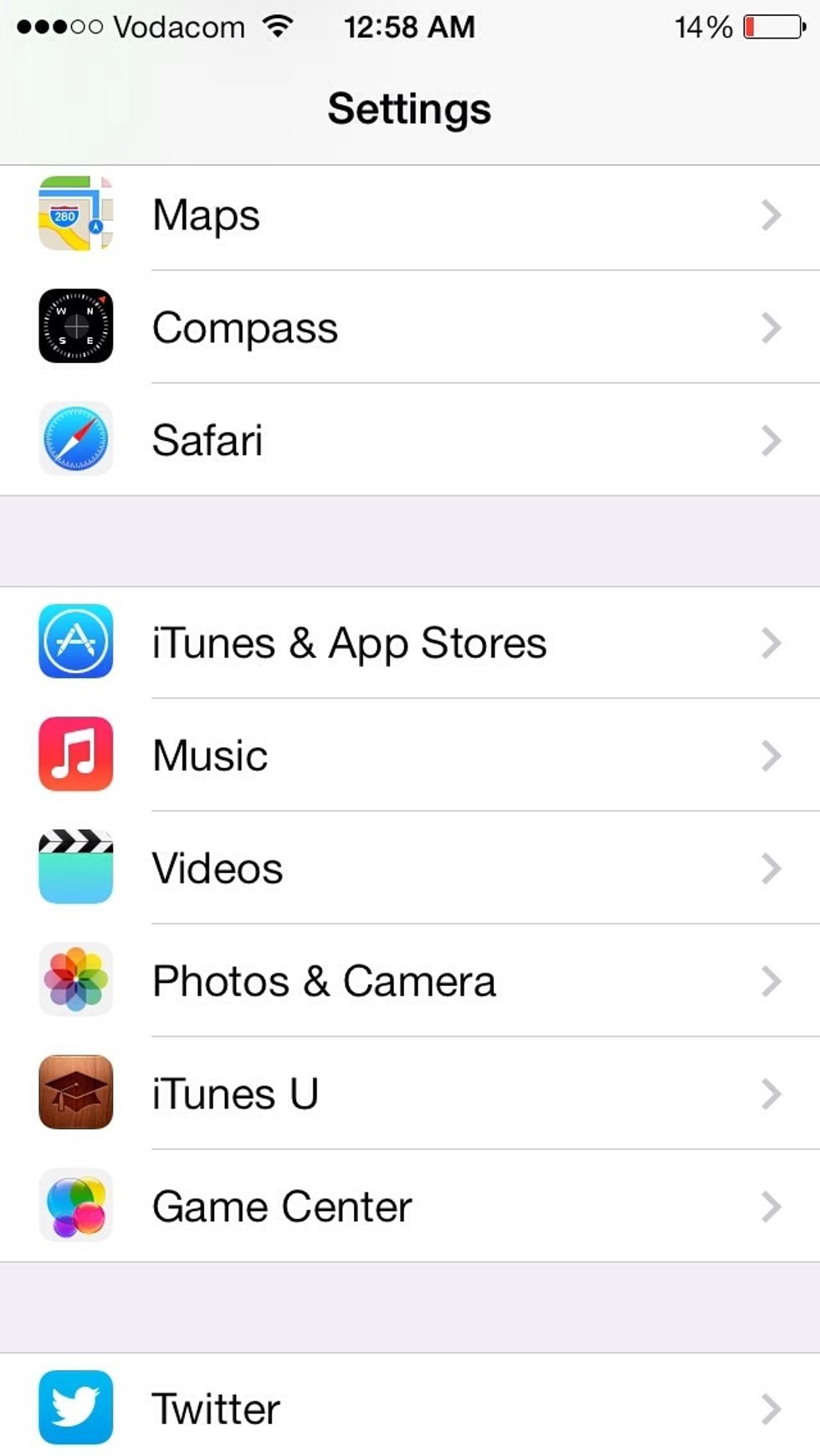 Tap iTunes & App Stores