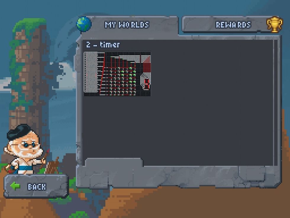 Tap load the tap the timer level you saved earlier