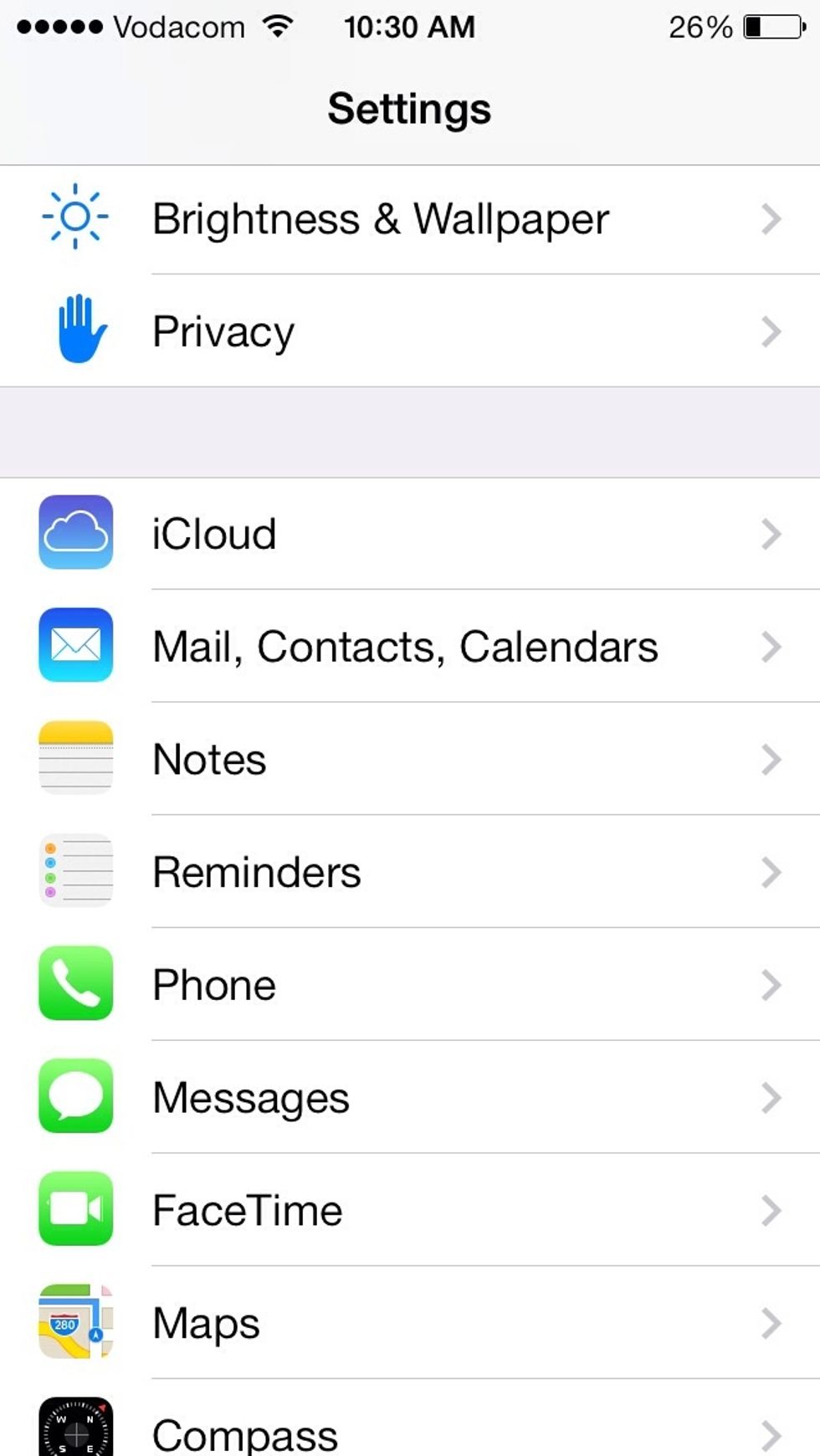 Tap Mail, Contacts, Calendar