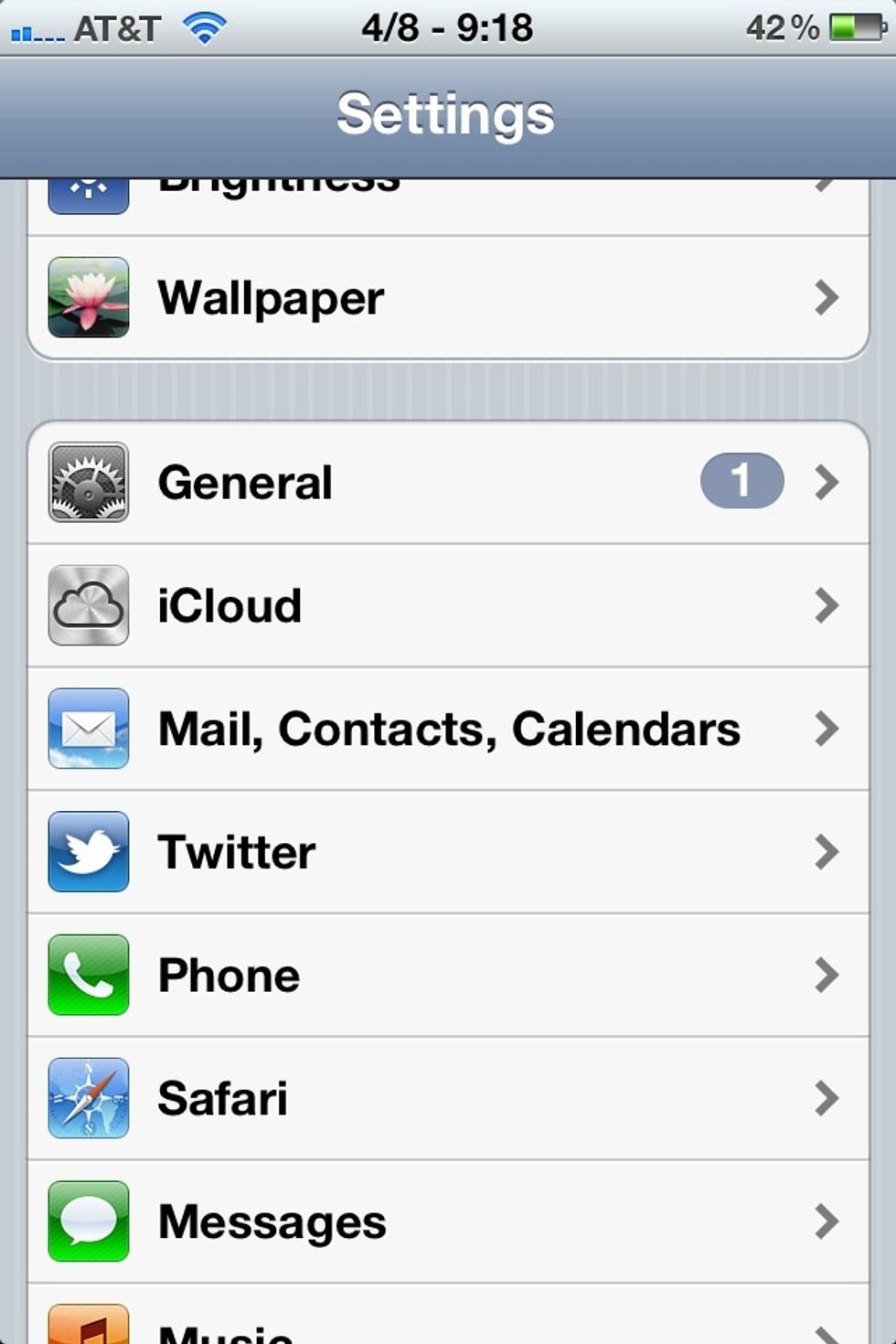 Tap Mail, Contacts, Calendars