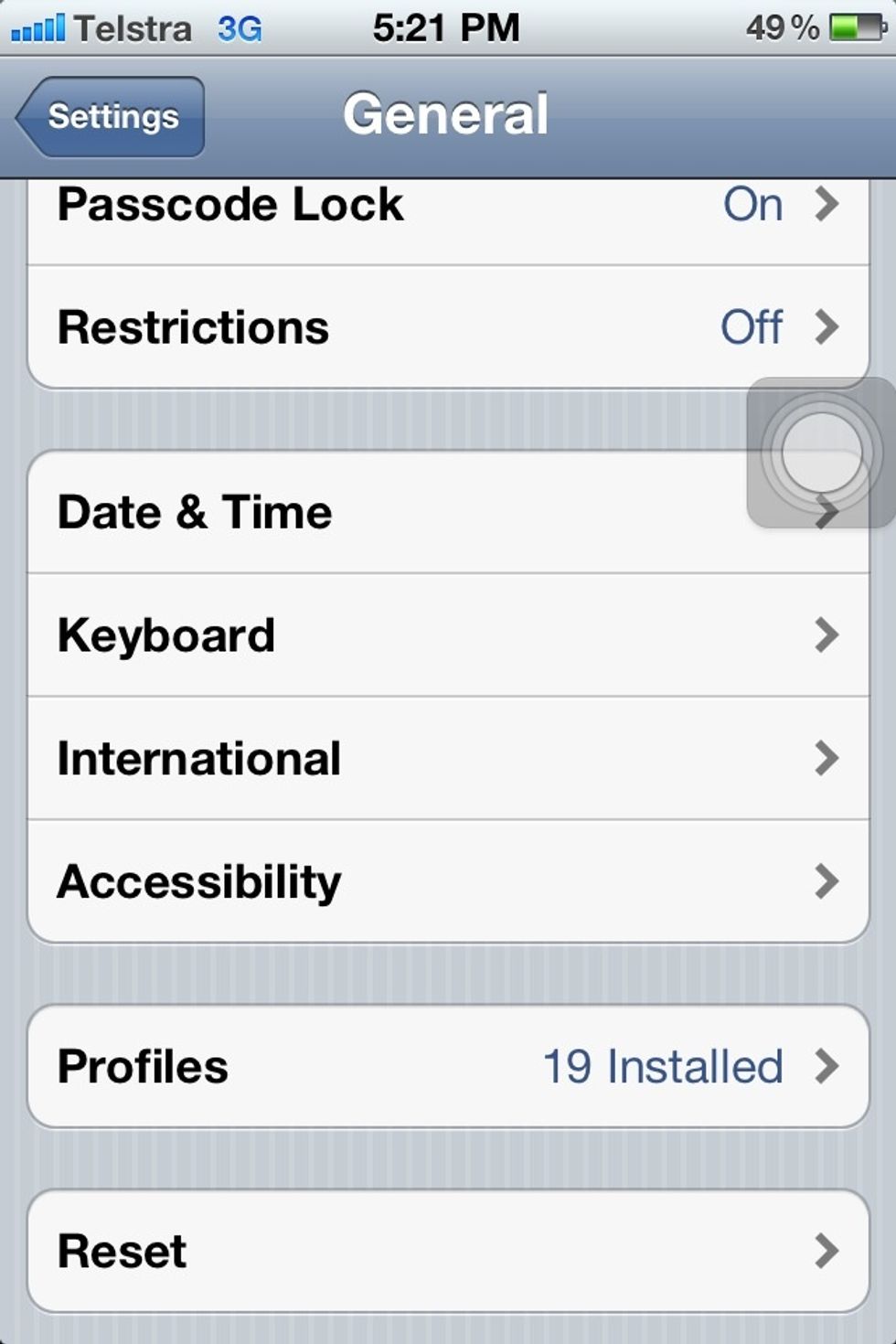 Tap on Accessibility