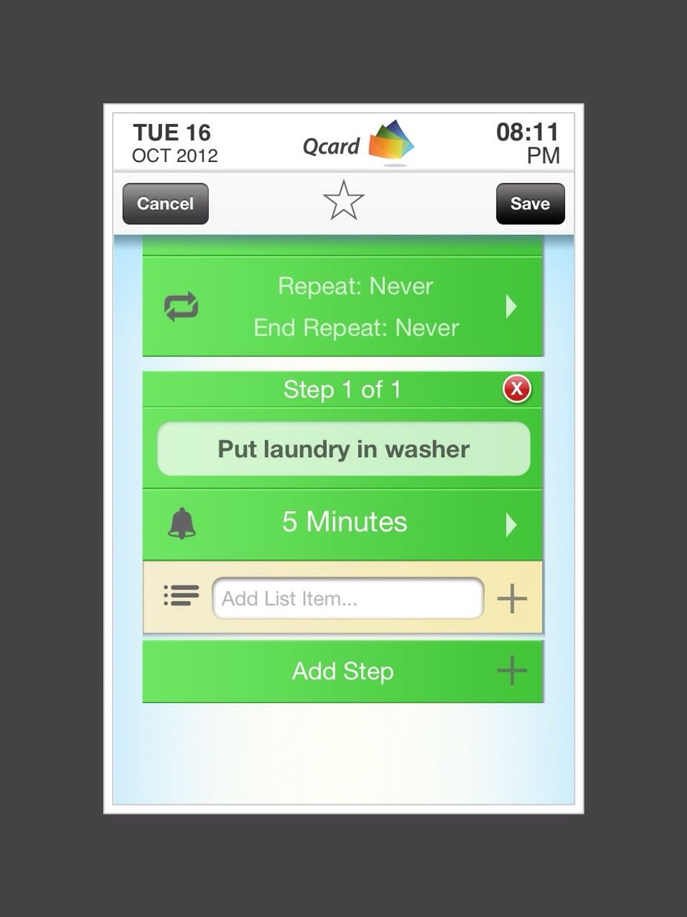 Tap on "Add Step"