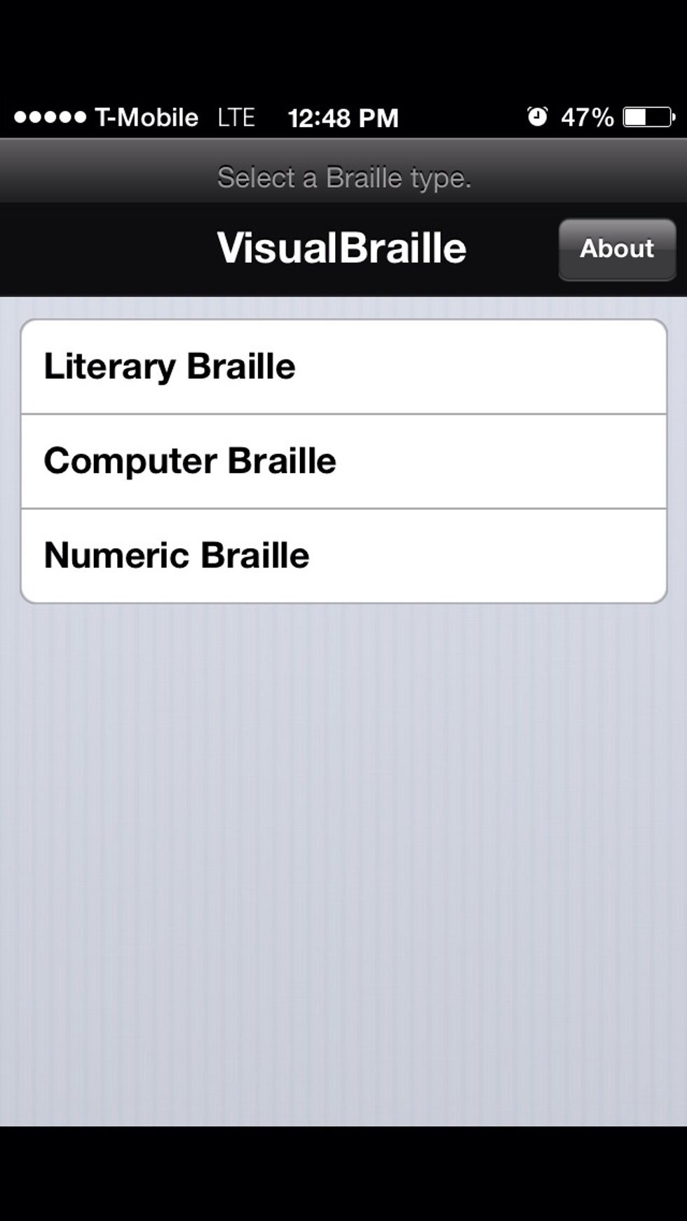Tap on computer Braille.
