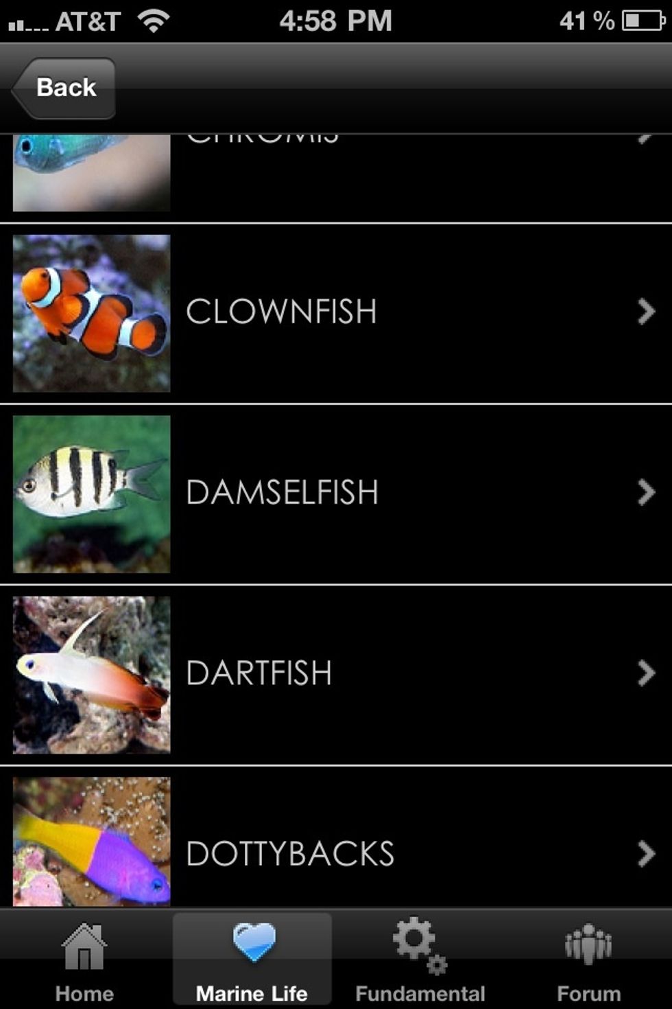 Tap on fish and scroll down to clownfish.