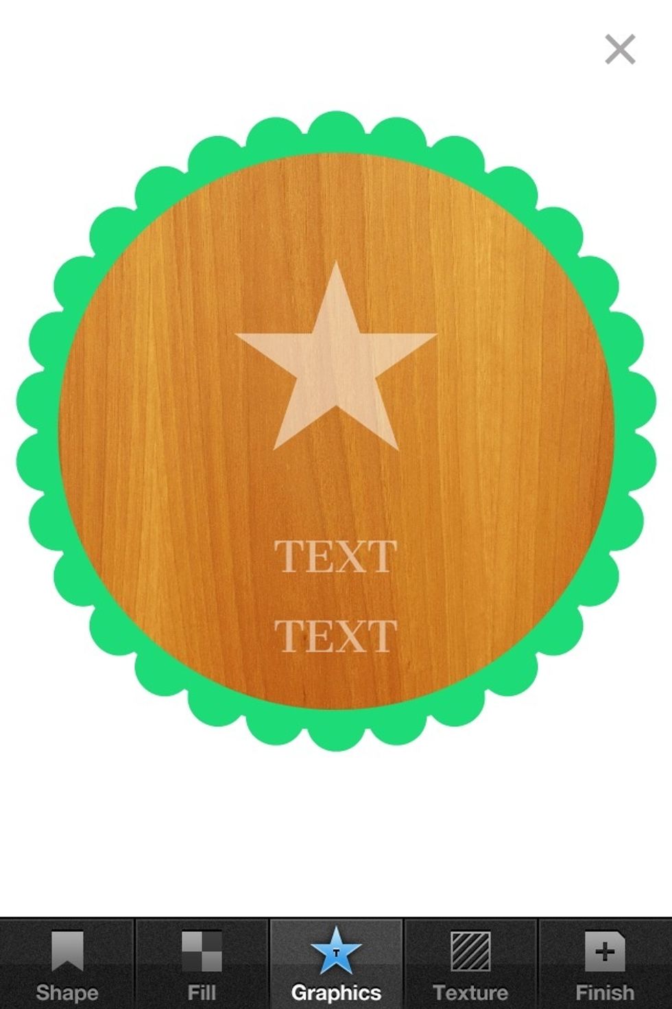 Tap on graphics tab and touch the elements you want to use.