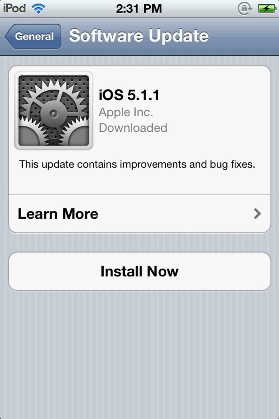 Tap on Install Now. (If you have jailbroken your iPhone, OTA updates may not be possible without downloading and installing 3rd party software)