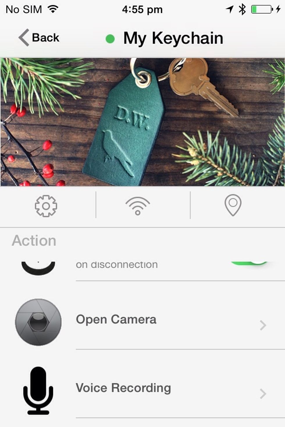 Tap on 'Open Camera ' on the profile screen.