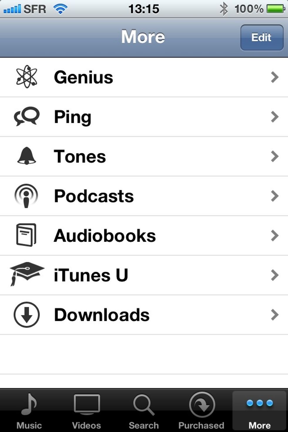 Tap on podcasts