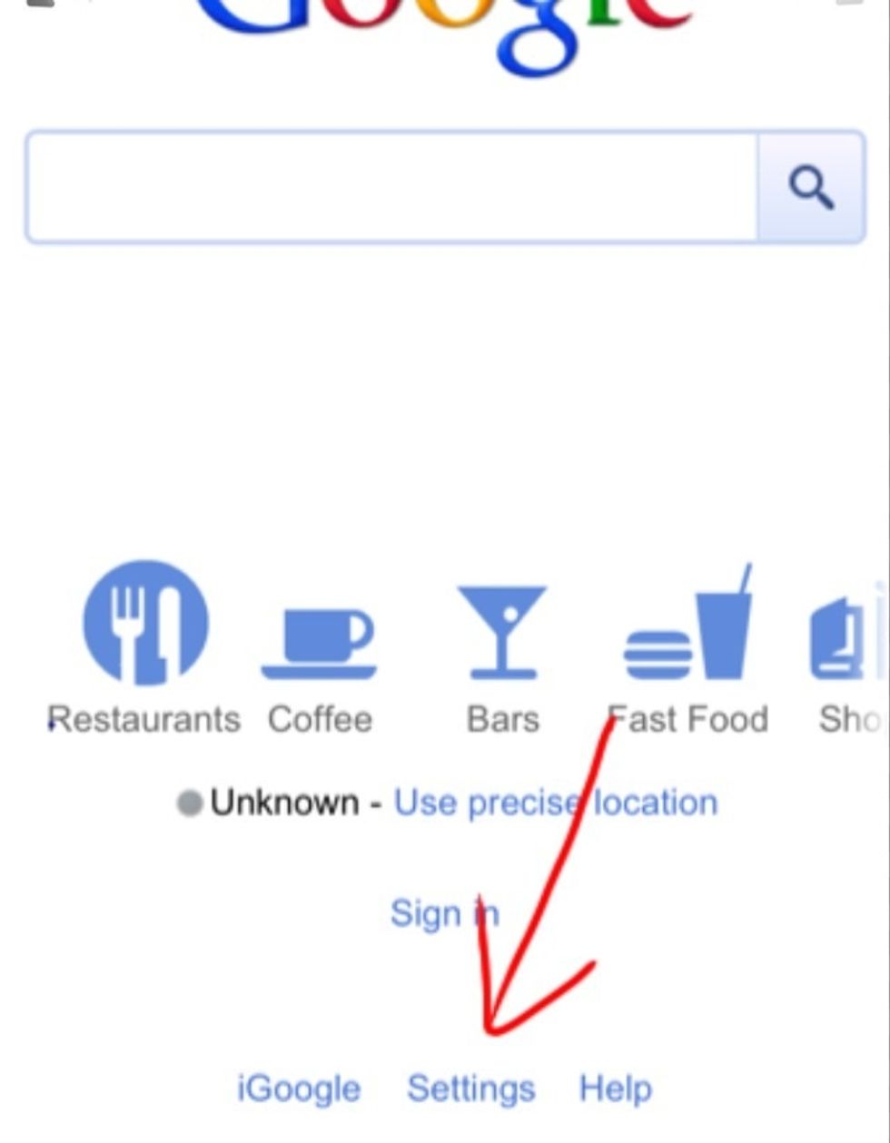 Tap on settings on the bottom of the page.