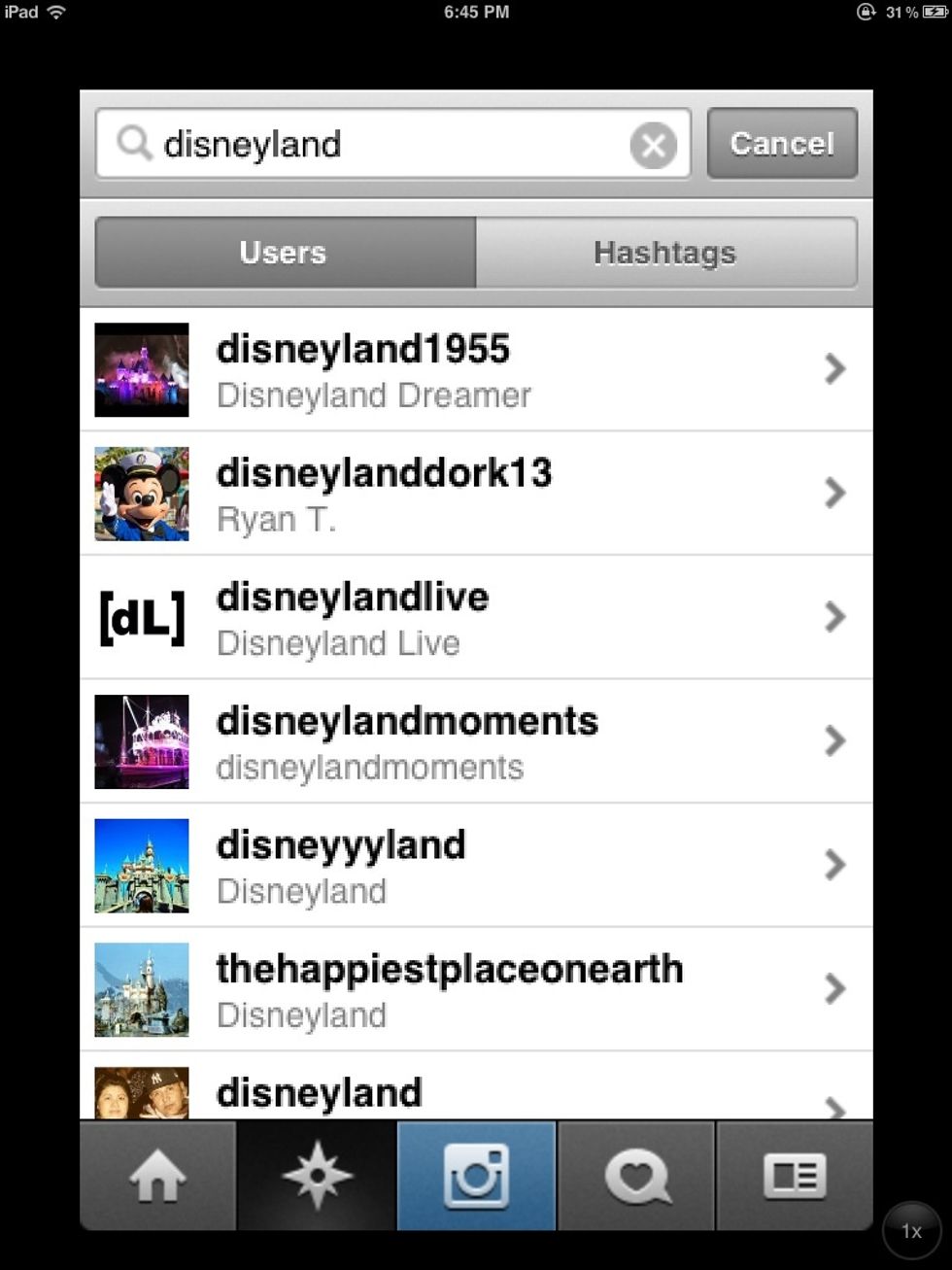 Tap on the account that you would like look at