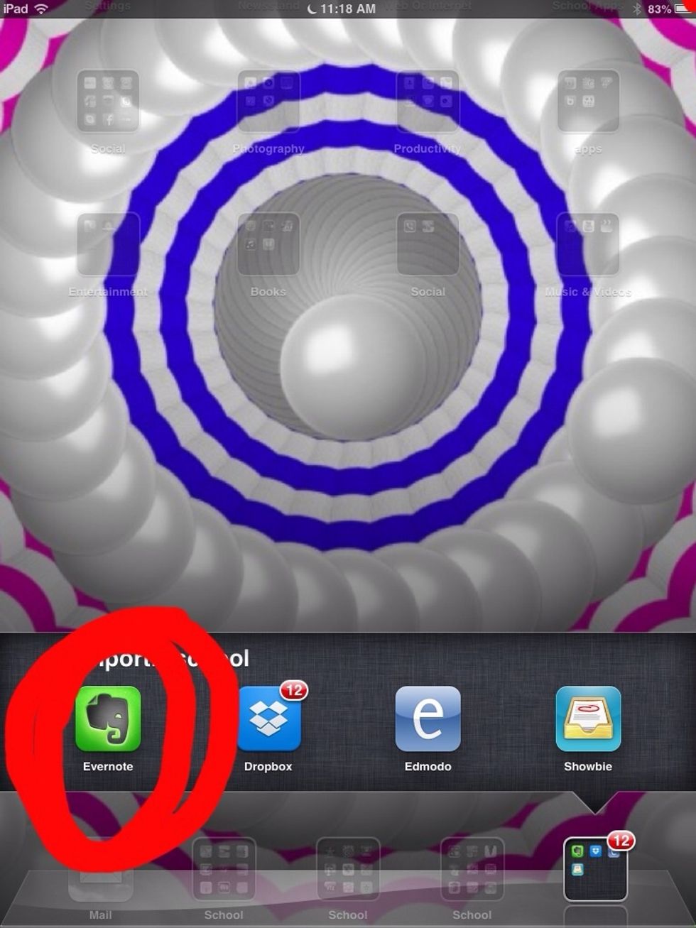 Tap on the app that says Evernote.