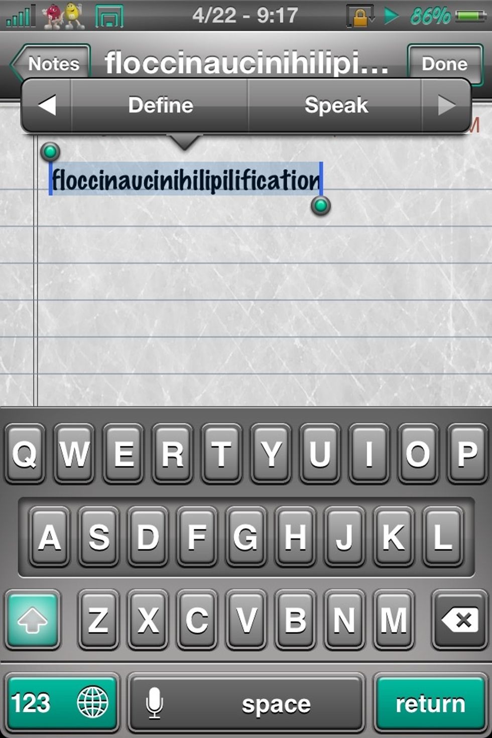Tap on the arrow that is next to suggest so you could get more option. Then there you go you can use your iPhone as a dictionary without any apps