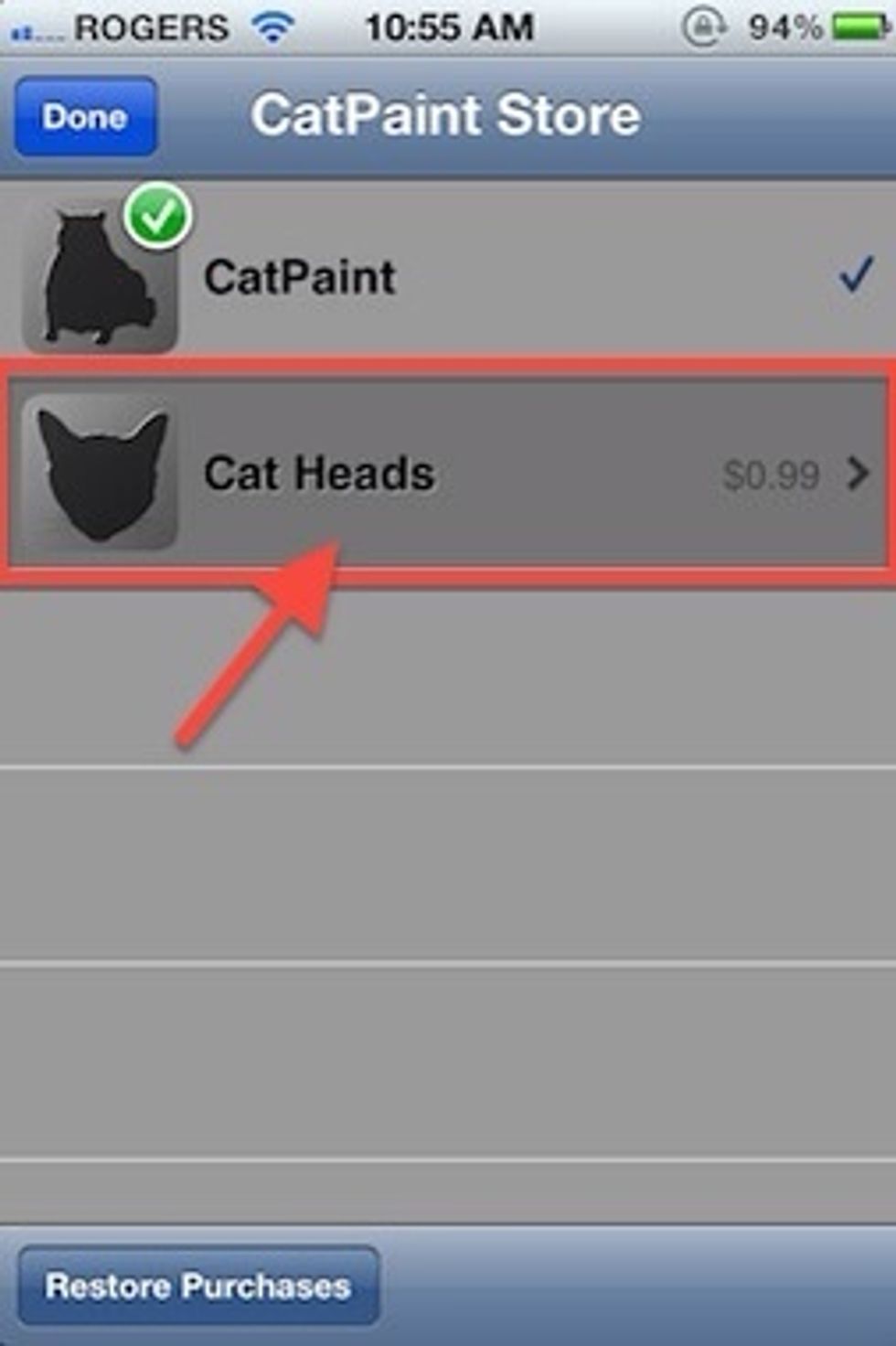 Tap on the cat collection that you don't have yet.