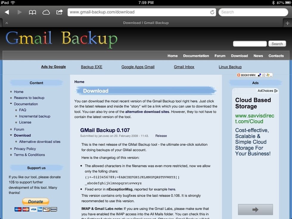 Tap on the DOWNLOAD tab top right of the site and navigate down to the .exe file. Install it and open it.