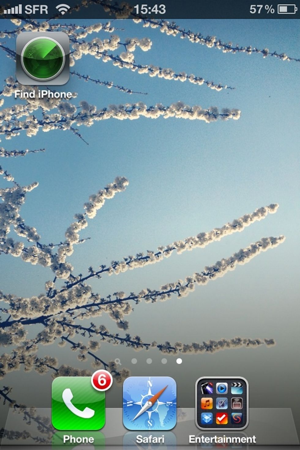 Tap on the "find my iPhone" app