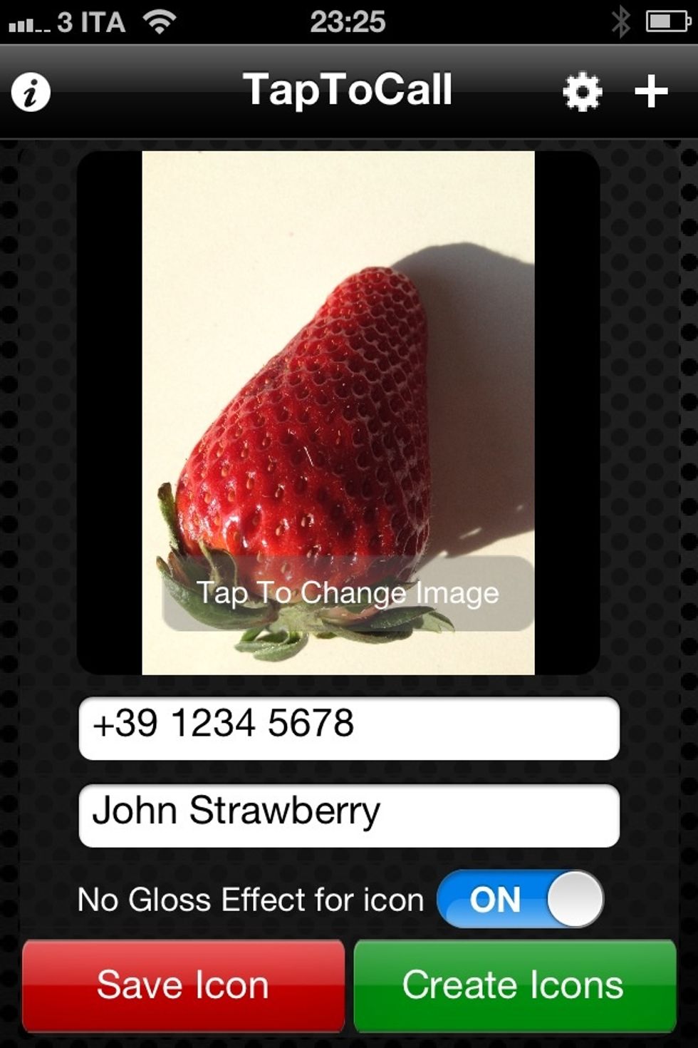 Tap on the photo if you wish to change it