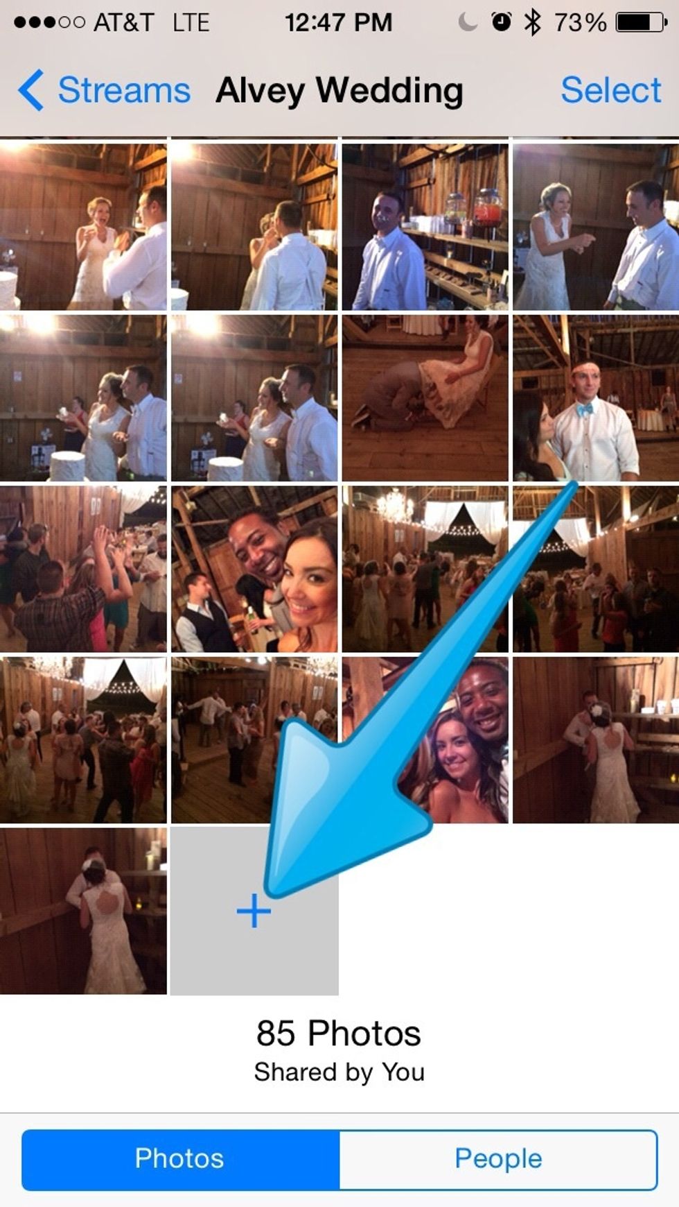Tap on the plus at the bottom of the photo list