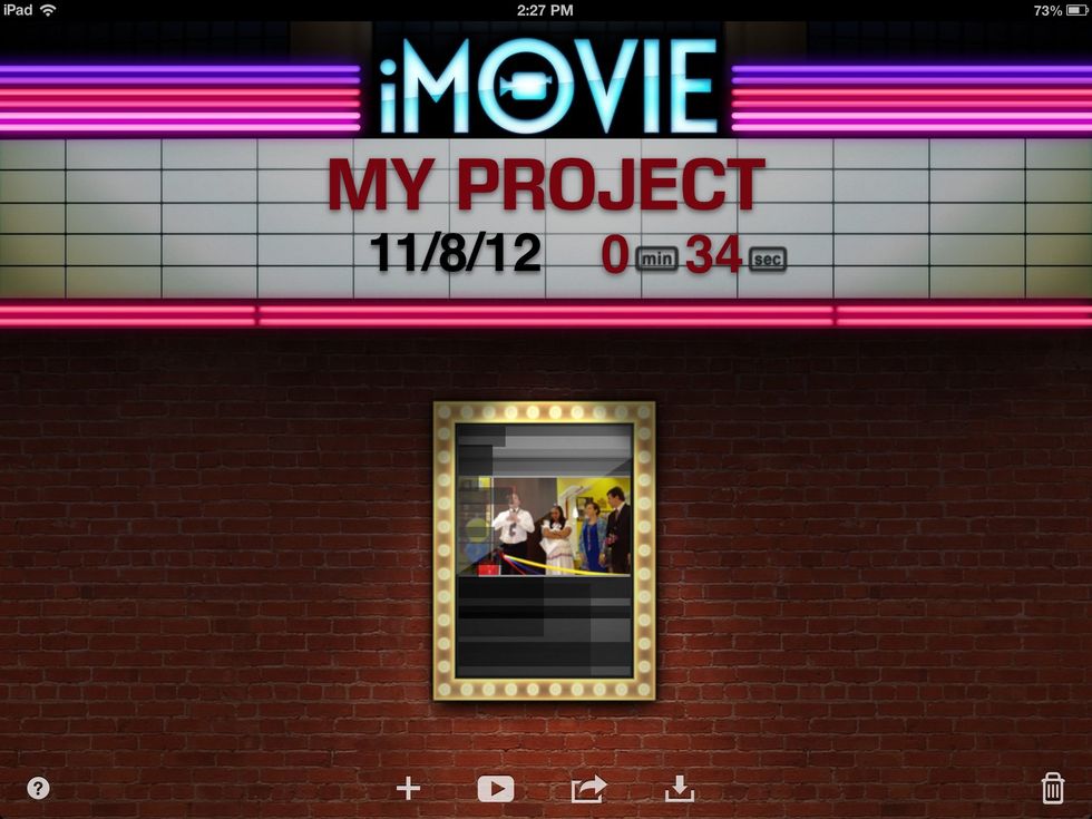 Tap on the + sign and select new project