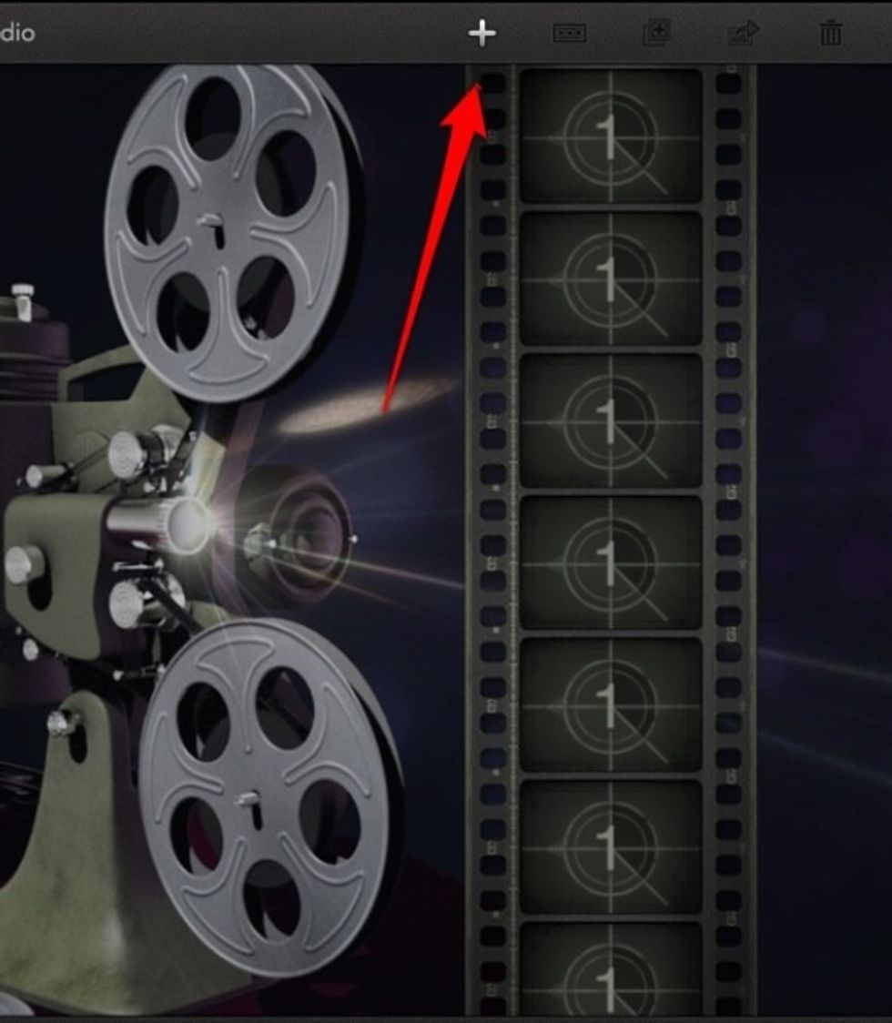 Tap on the + sign to start a new project.