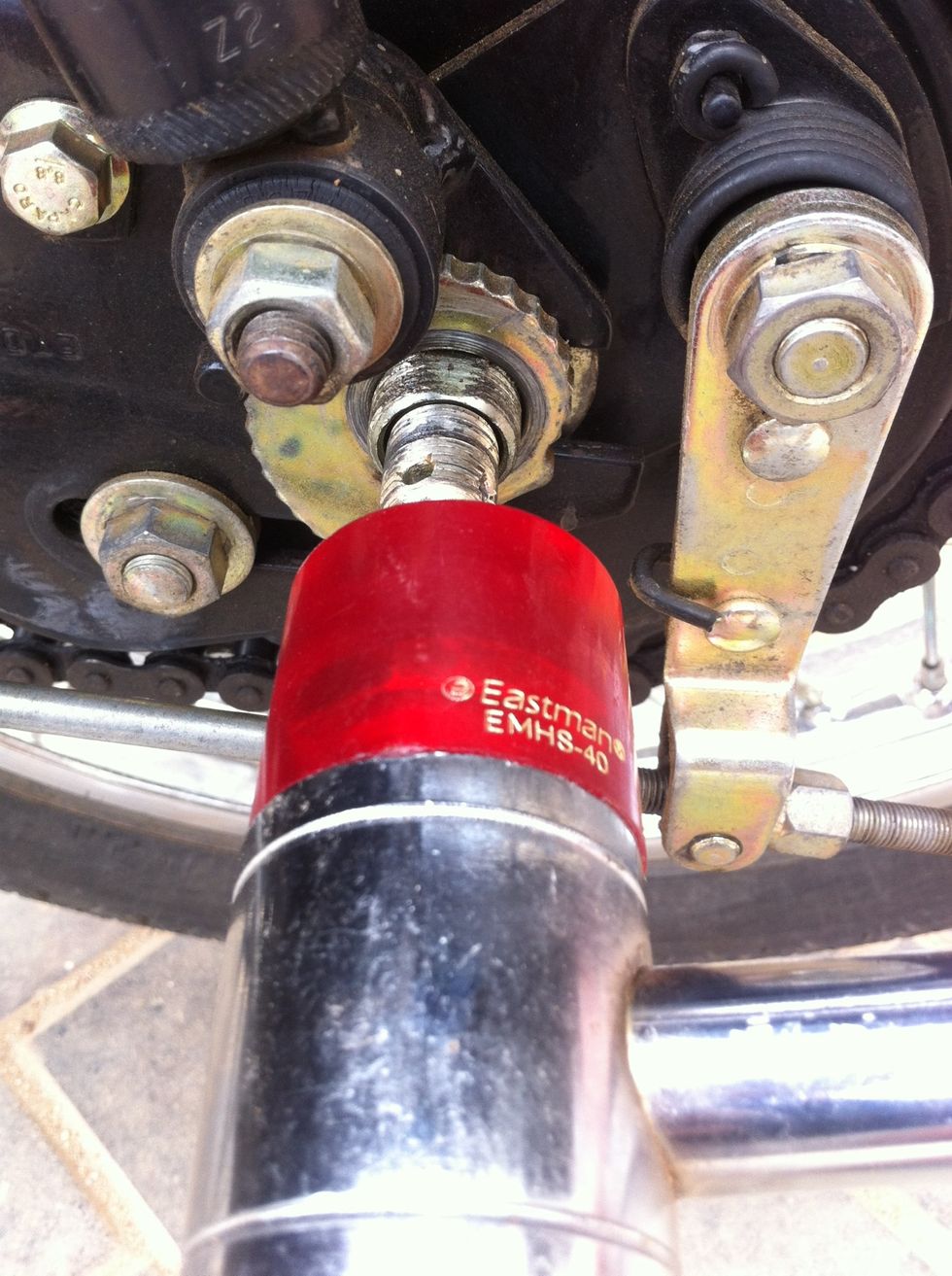 Tap on the stud lightly with a nylon or plastic ended hammer.