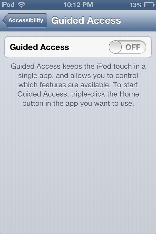 Tap on the switch to turn it on.