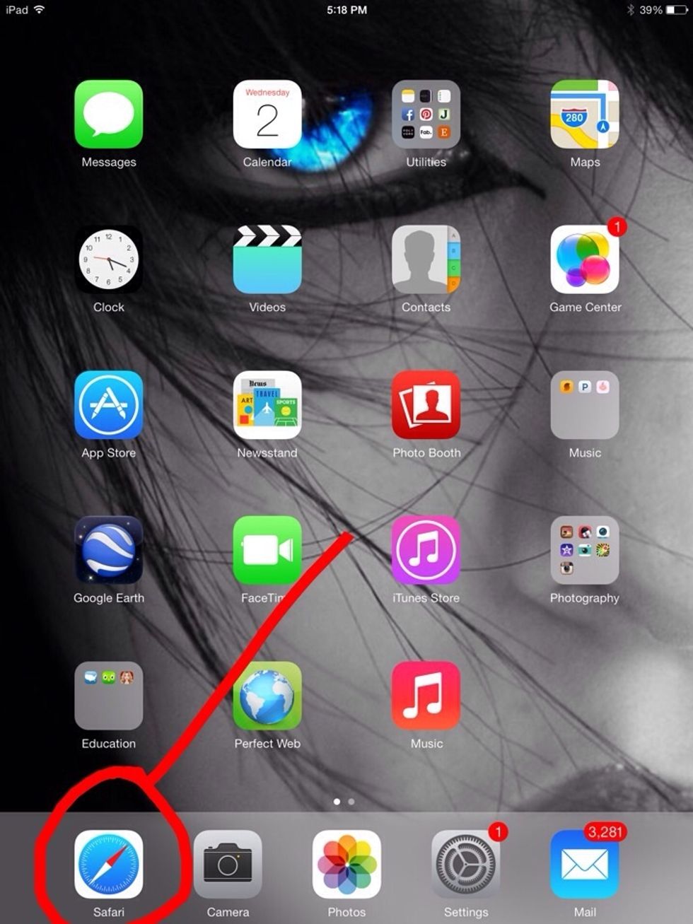 Tap on your browser.