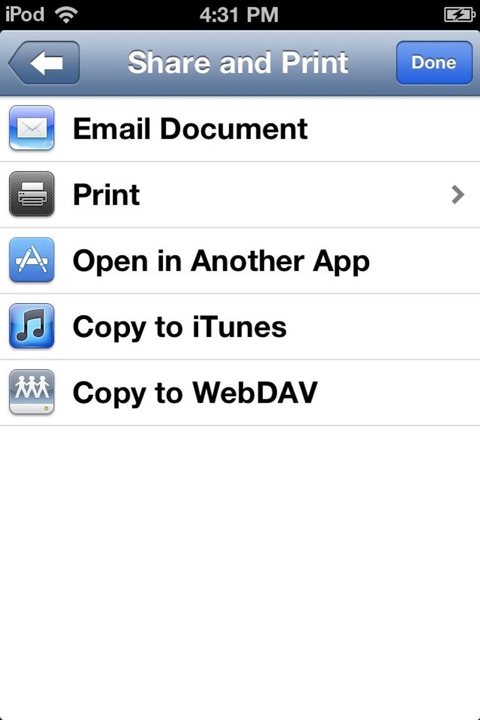 Tap OPEN IN ANOTHER APP.