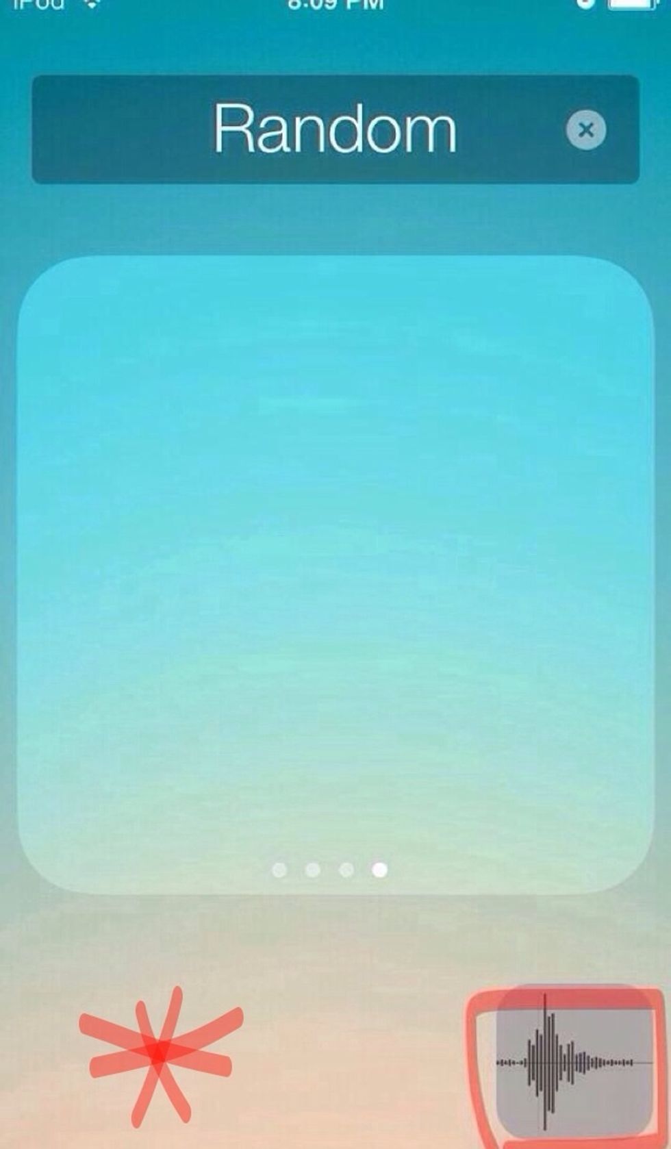 Tap outside of the folder to return to the main screen. Note: Do NOT press home button.
