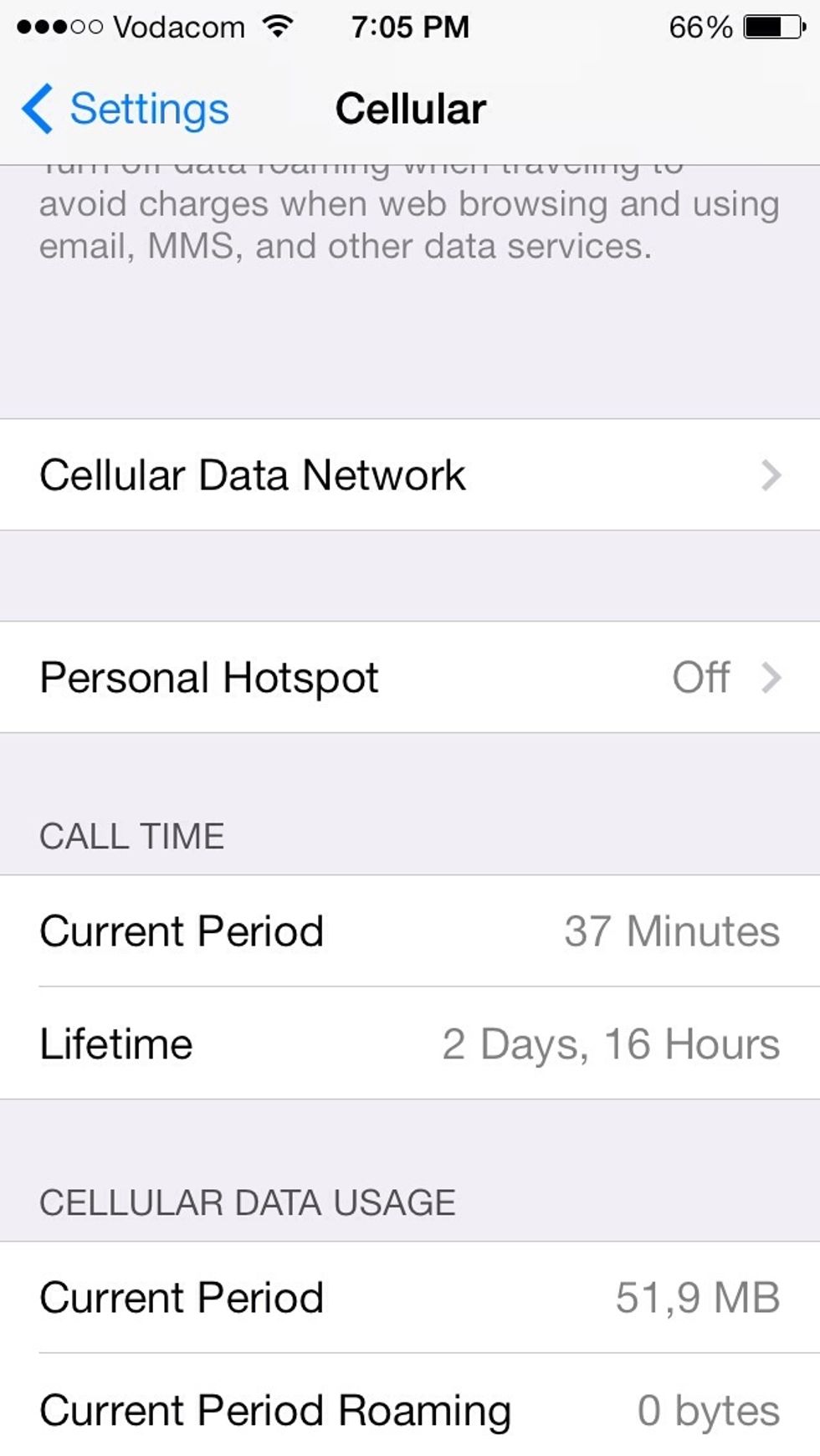 Tap personal hotspot