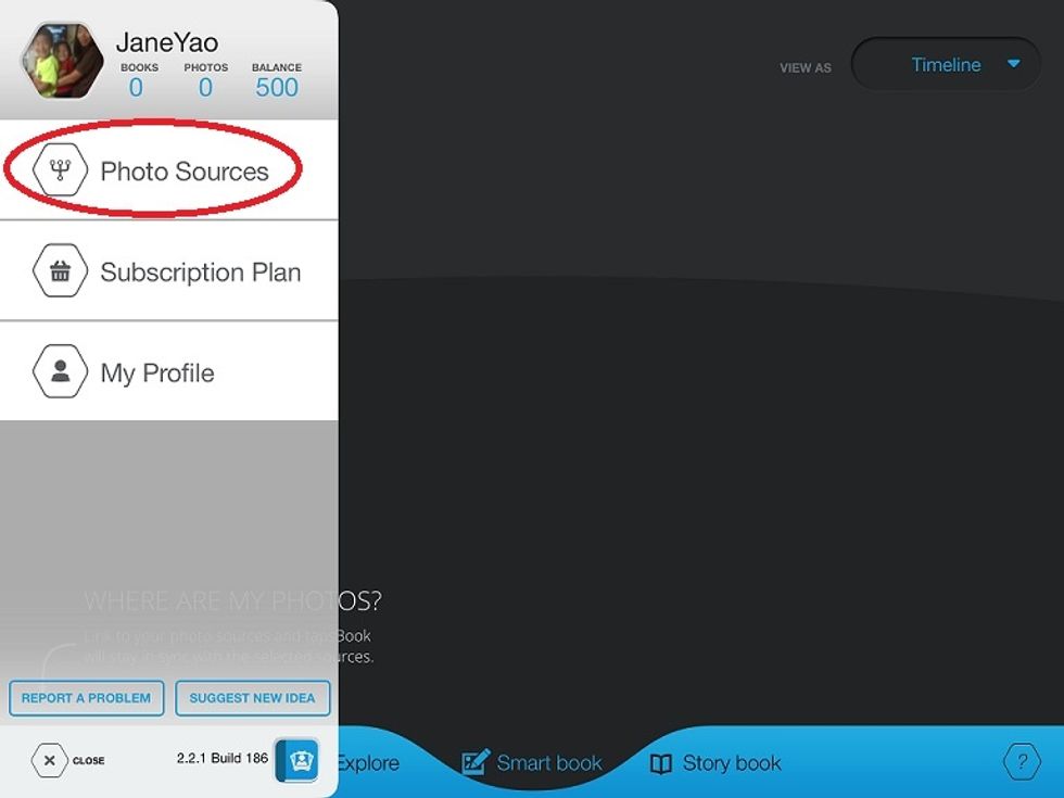 Tap "Photo Sources".