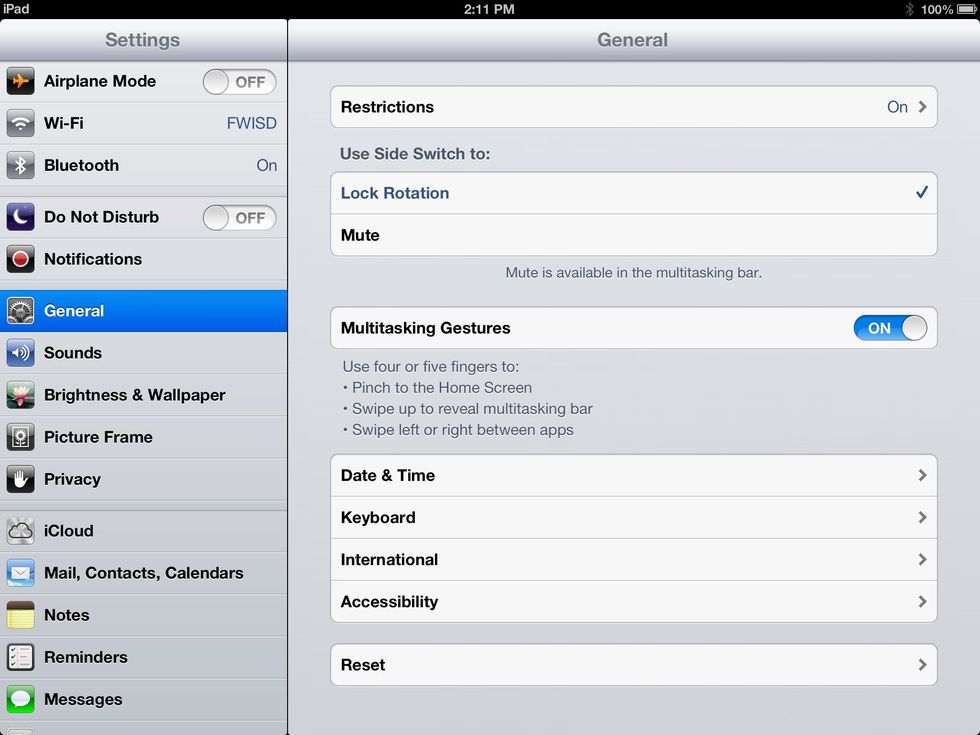 Tap Settings. Tap General. Scroll down and tap Accessibility.