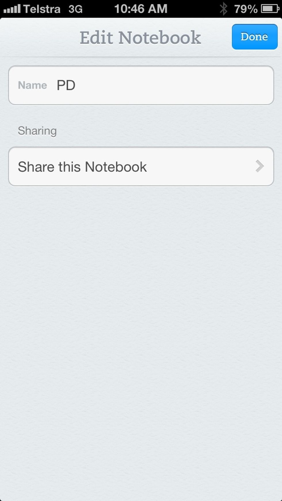 Tap "Share this Notebook".