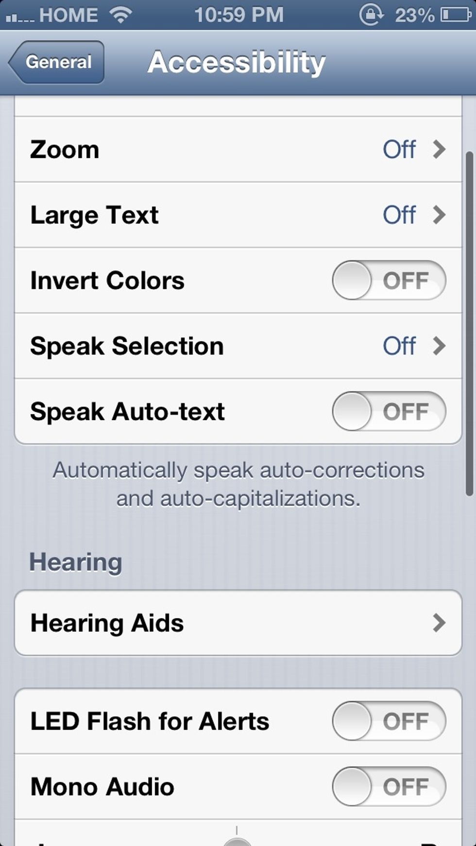 Tap "Speak Selection"