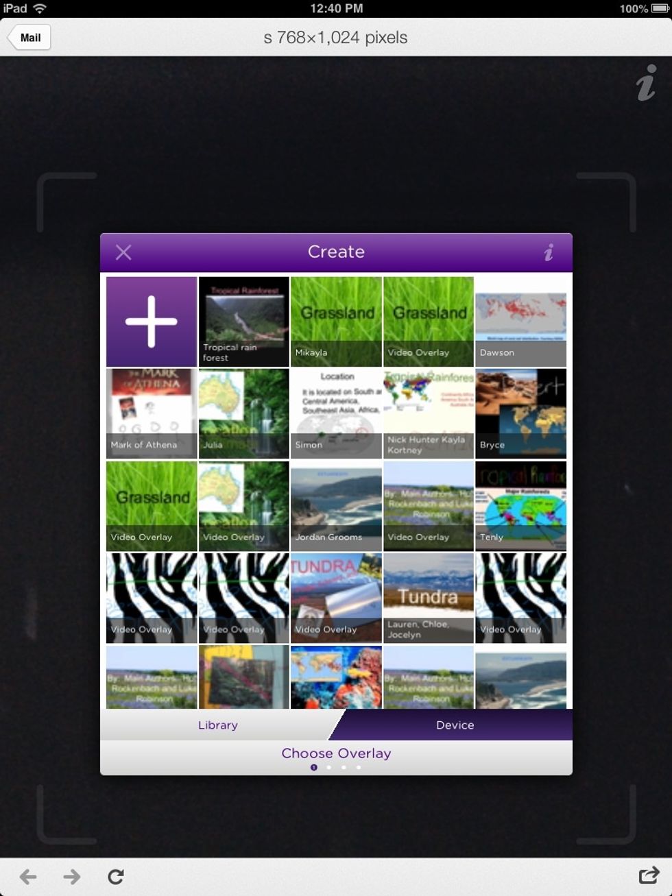 Tap the + button to add a new video.