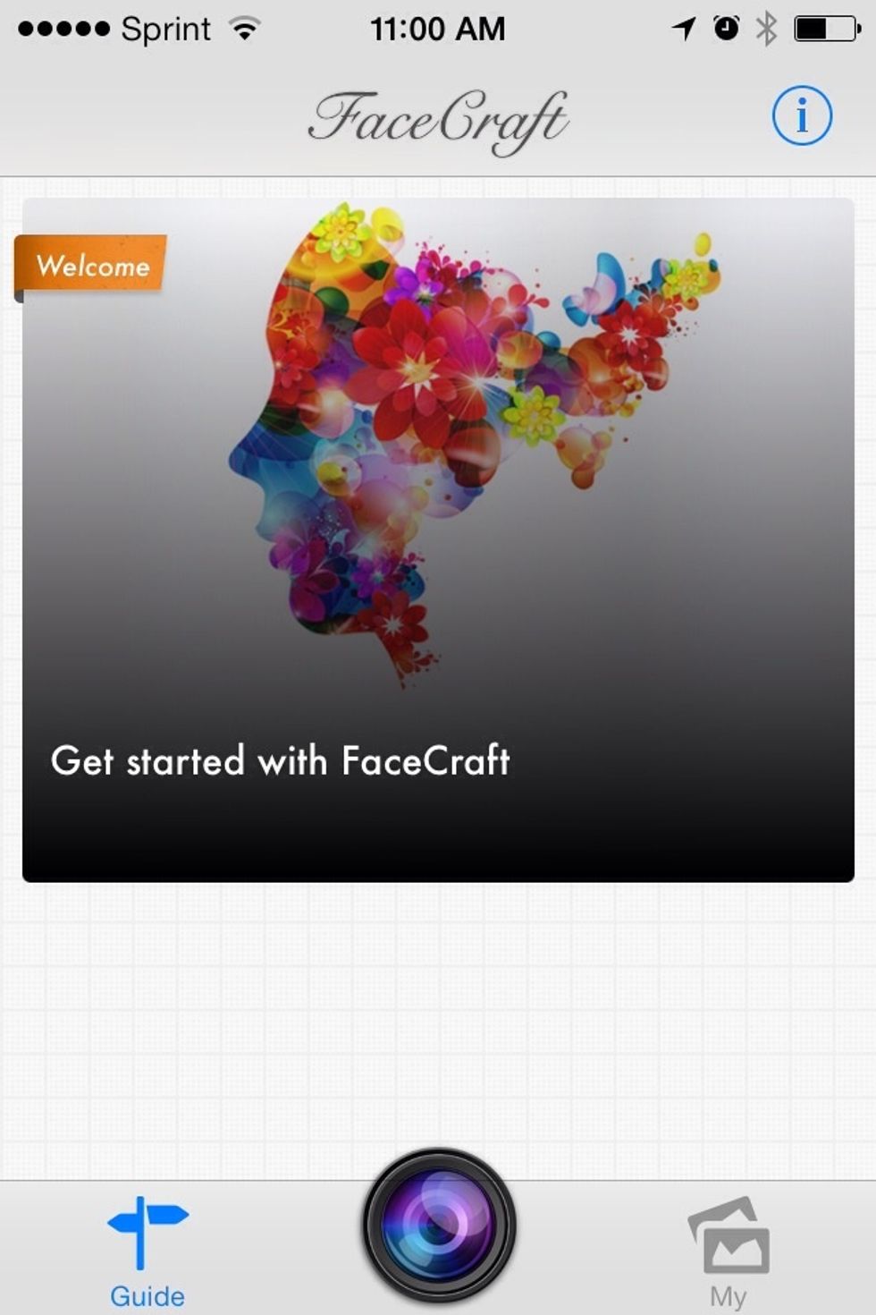 Tap the center camera button to begin