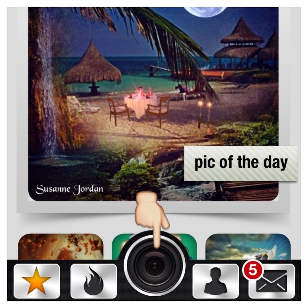 Tap the center camera lens.