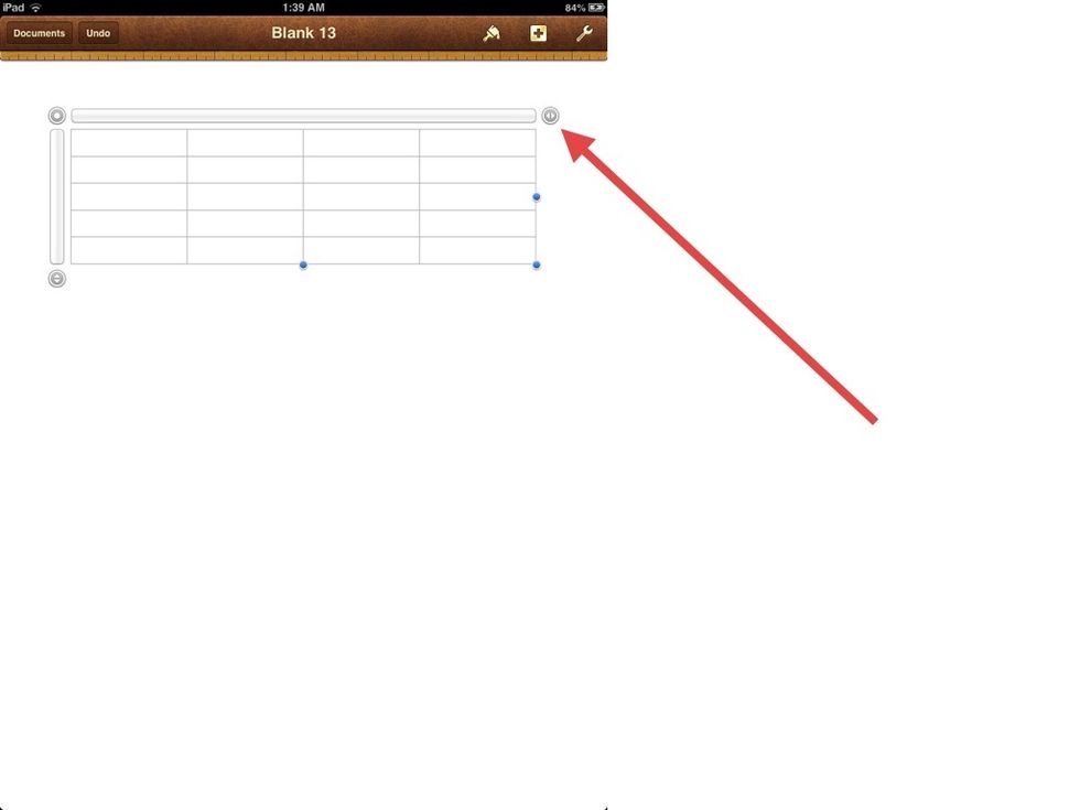 Tap the COLUMN BUTTON to change the amount of columns in your table.