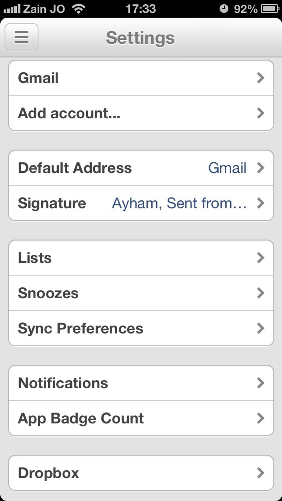 Tap the Dropbox option!
