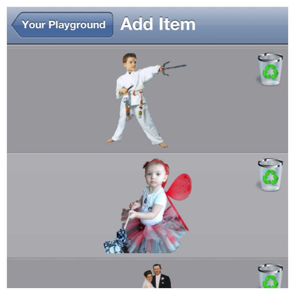 Tap the item you just cut out.