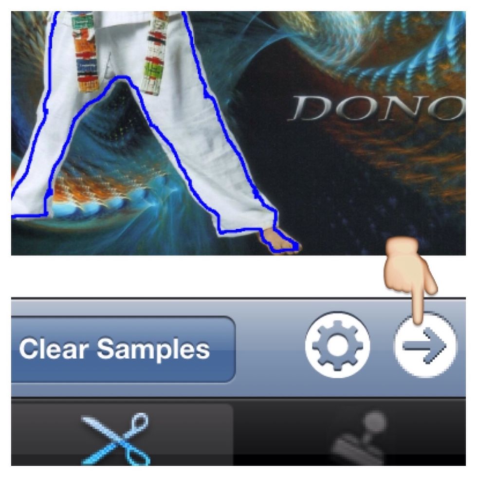Tap the next arrow shown above.