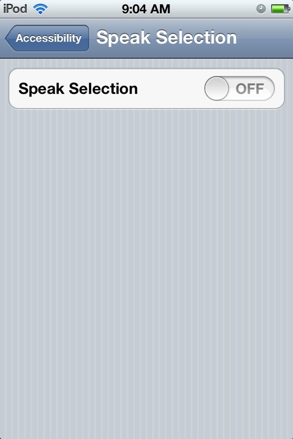 Tap the "ON/OFF" switch.